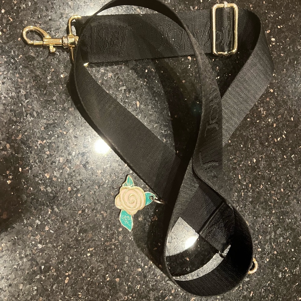 Betsey Johnson tote strap and rose keychain